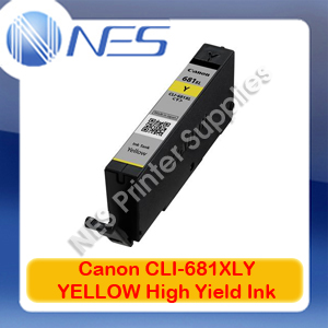 Canon Genuine CLI-681XL YELLOW High Yield Ink Cartridge for TR7560/TR8560/TS6160/TS8160/TS9160